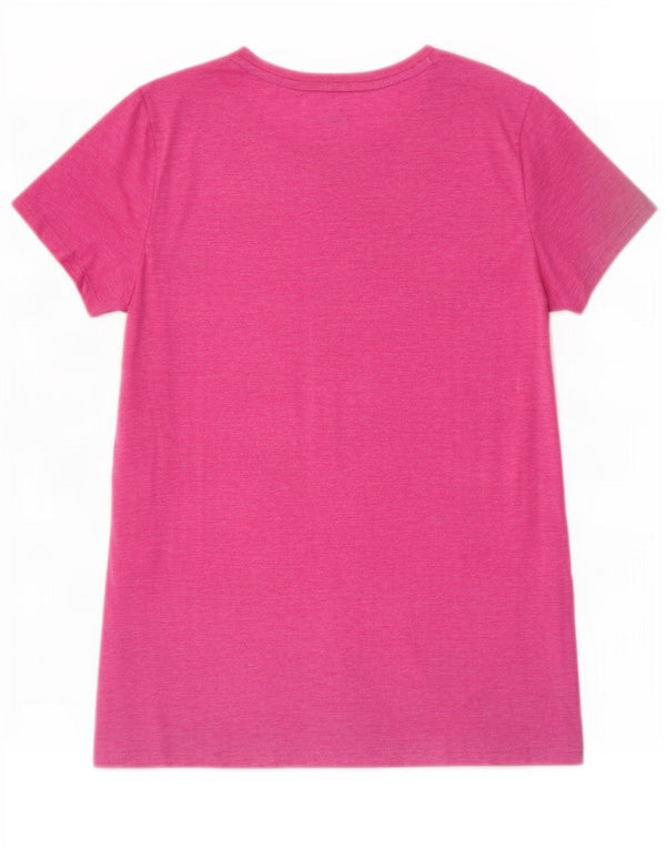Puma Damen Graphic T-Shirt Top UK 12 Mittelrosa