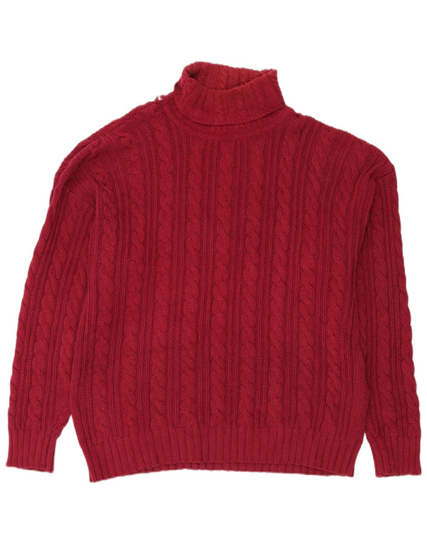 Eddie Bauer Herren-Pullover mit Rollkragen, groß, aus roter Baumwolle