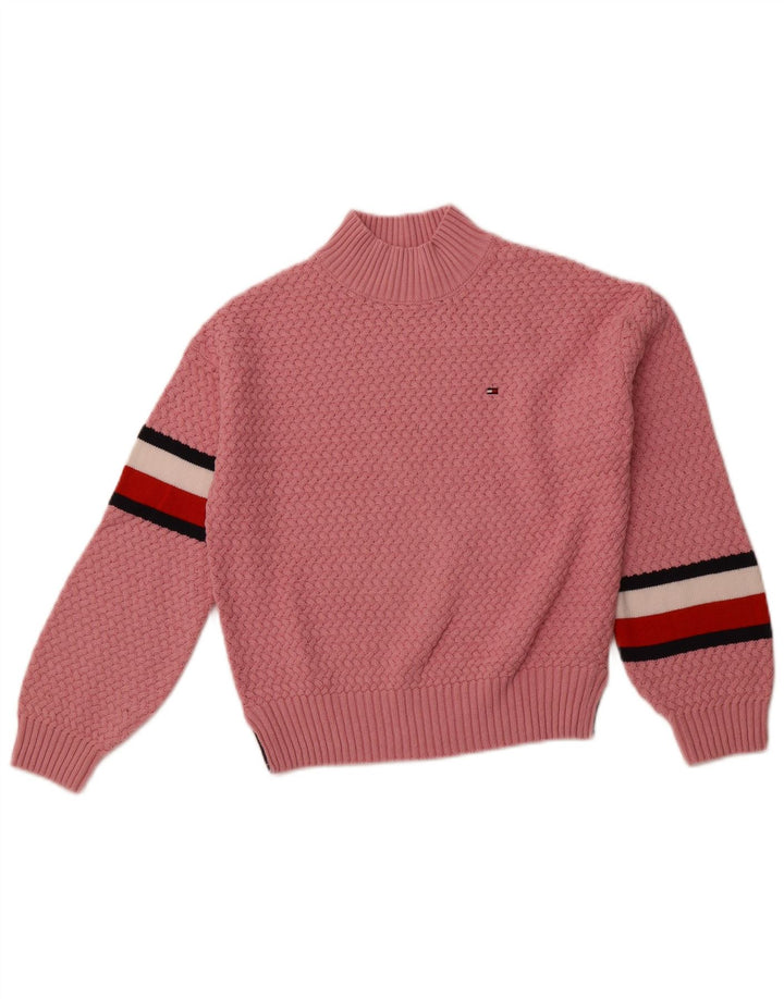 TOMMY HILFIGER Rollkragenpullover für Mädchen, 11–12 Jahre, rosa gestreift