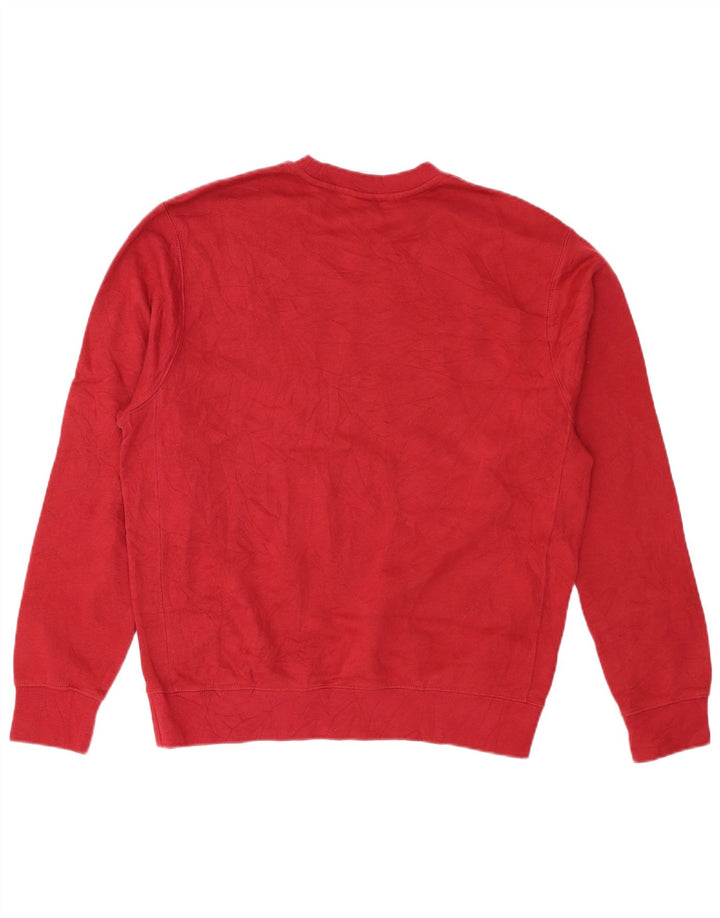 Nike Herren-Sweatshirt-Pullover aus mittelroter Baumwolle