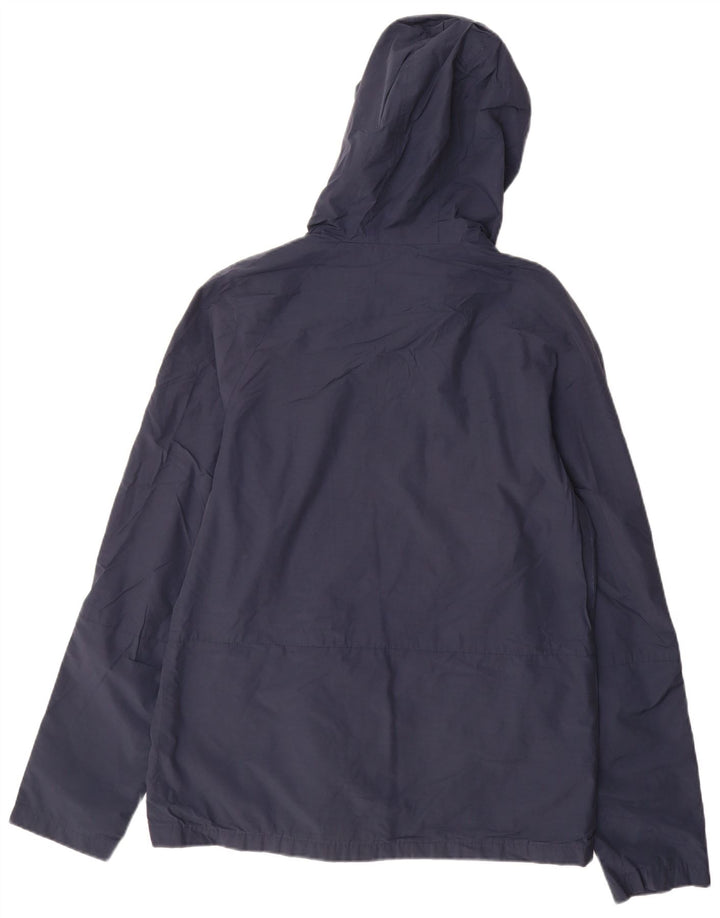 Jack Wills Herren-Regenjacke mit Kapuze, UK 40, Größe L, marineblau, Baumwolle