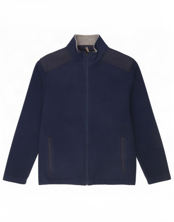 Marks & Spencer Herren Fleecejacke UK 38 Medium Marineblau Polyester