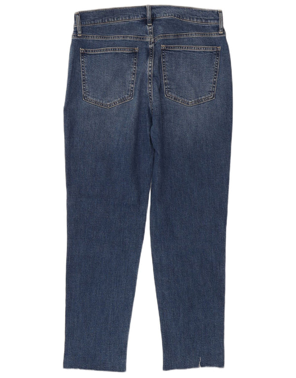 Gap Damen Girlfriend Distressed Mid Rise Slim Jeans W28 L28 Blaue Baumwolle