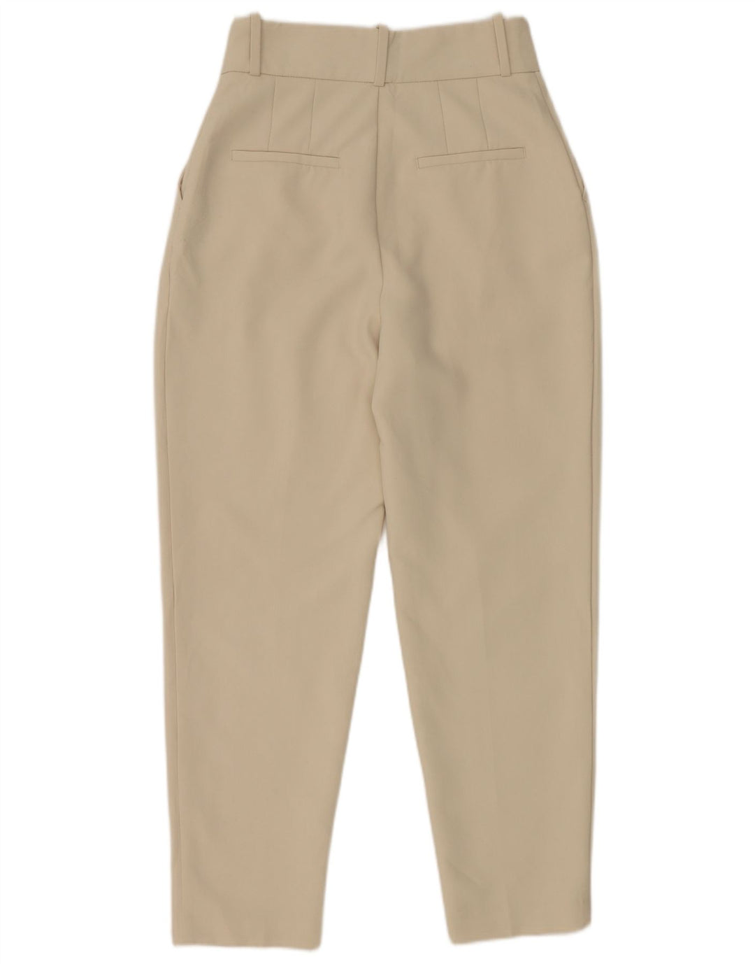 Zara Damen-Anzughose, schmal zulaufend, Größe S, W26, L27, gebrochenes Weiß, Polyester