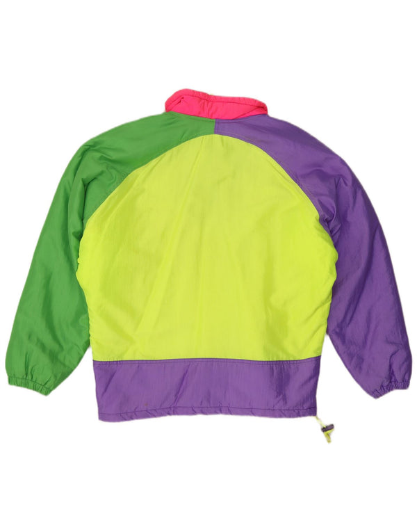 Vintage Damen Skijacke in Übergröße mit Grafik, UK 14, mittelmehrfarbig