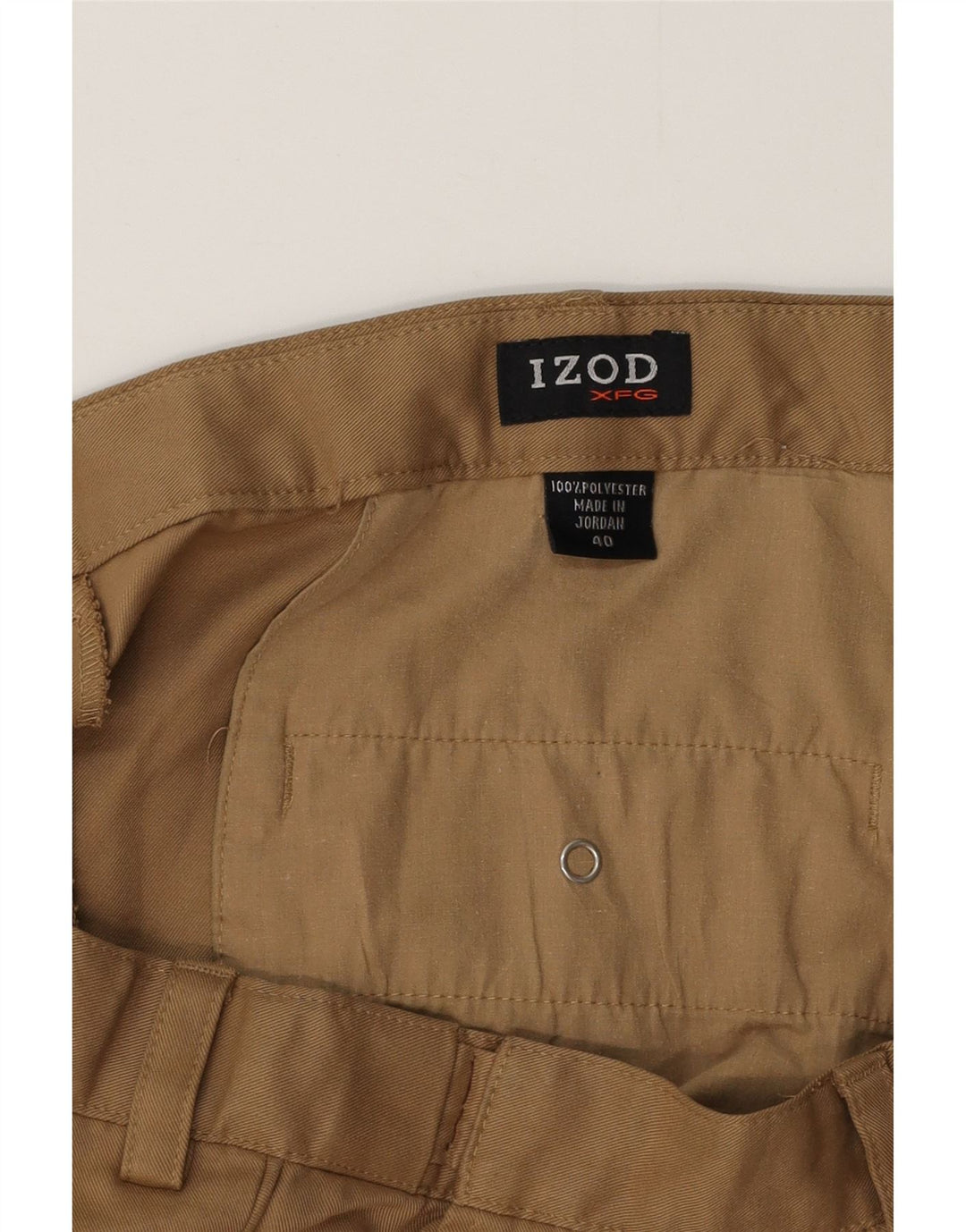 IZOD Herren Pegged Chino Shorts W40 XL Beige Polyester