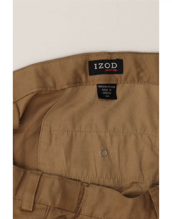 IZOD Herren Pegged Chino Shorts W40 XL Beige Polyester