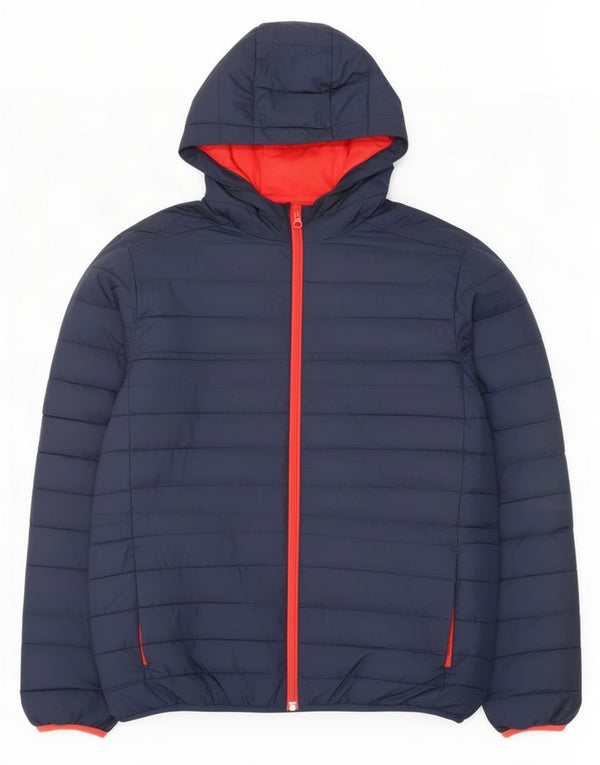 Quiksilver Wattierte Jungenjacke mit Kapuze, 15–16 Jahre, XL, Marineblau, Polyester