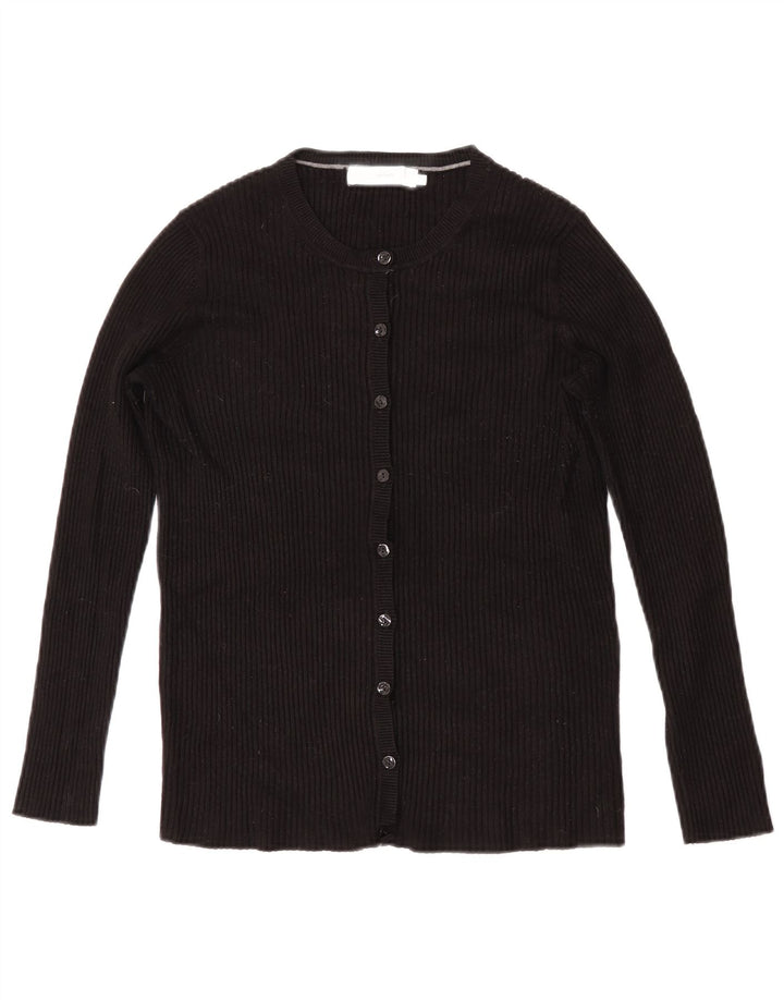 John Lewis Damen-Cardigan-Pullover UK 14 Mittelschwarze Viskose