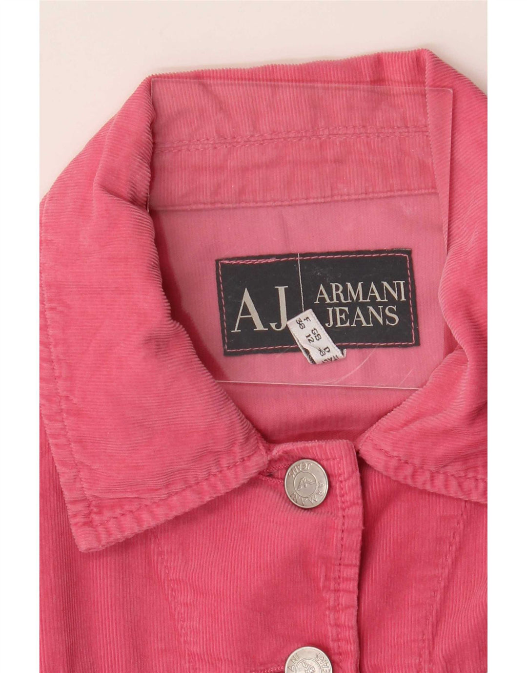 Armani Jeans Damen Cordjacke UK 12 Mittelrosa