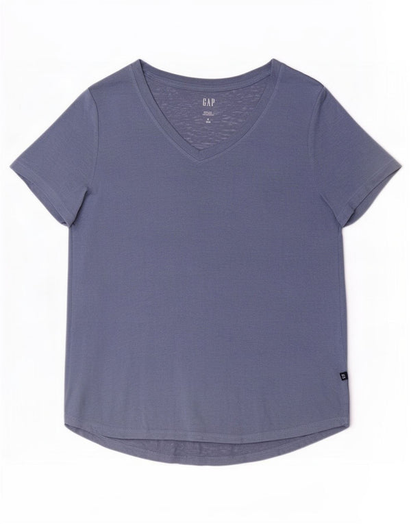 Gap Damen T-Shirt Top UK 14 Mittelblau Modal