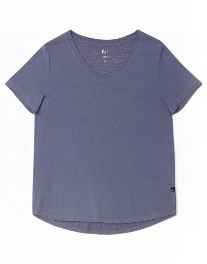 Gap Damen T-Shirt Top UK 14 Mittelblau Modal