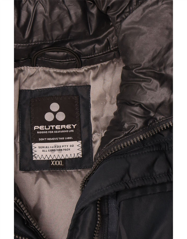 PEUTEREY Wattierte Damenjacke UK 22 3XL Marineblau Polyethylen