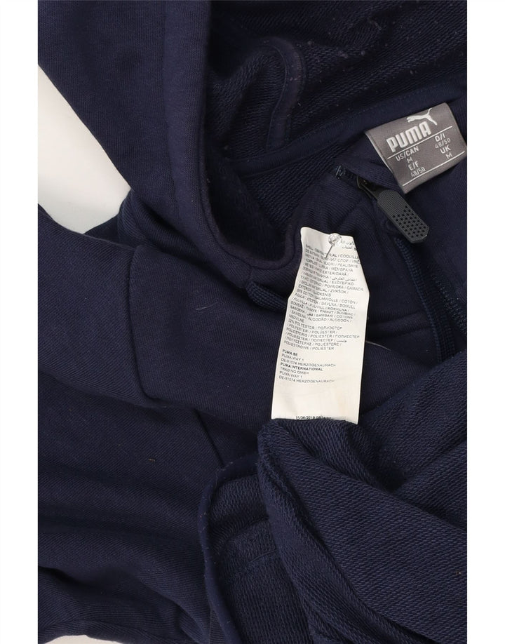 Puma Herren-Kapuzenpullover mit Reißverschluss, mittelmarineblaue Baumwolle