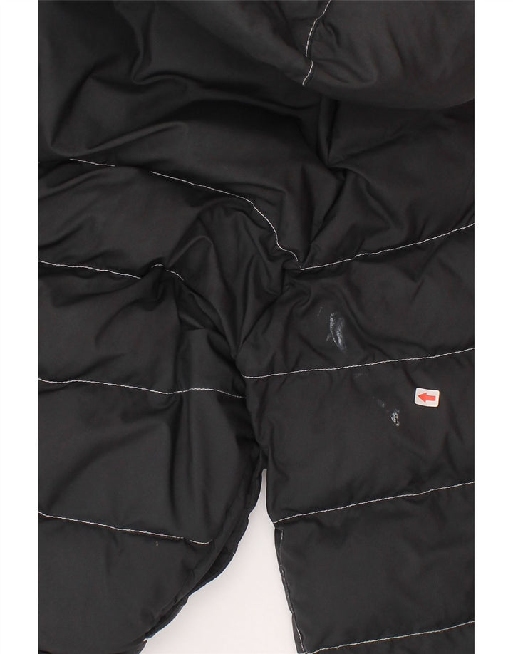 Nike Mädchen-Jacke mit Kapuze, gepolstert, 8–9 Jahre, Größe S, Schwarz, Polyester
