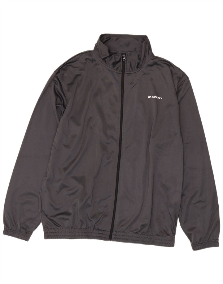 Lotto Herren-Trainingsanzug-Oberteil, Jacke, 2XL, Grau, Polyester