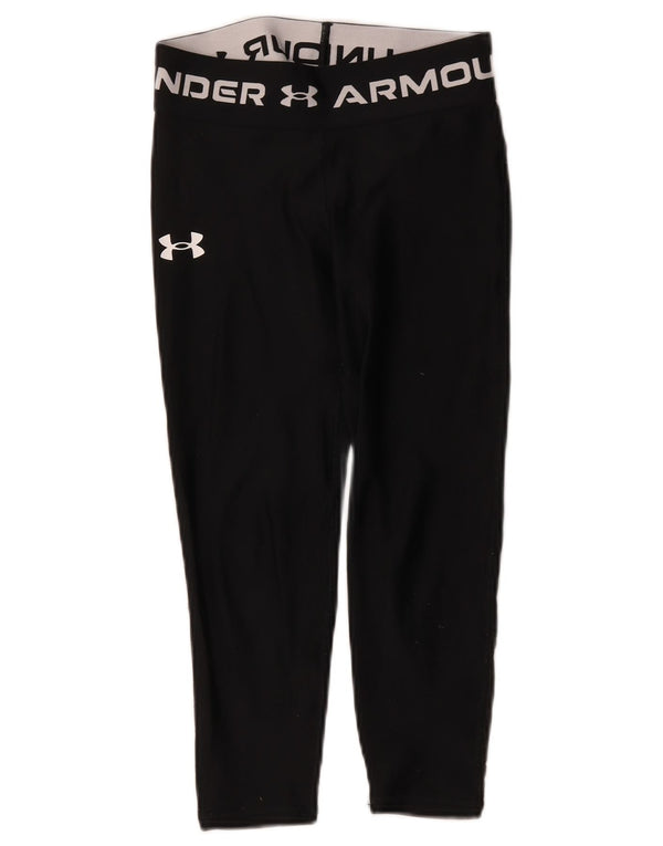 Under Armour Mädchen-Leggings mit Grafik, 9–10 Jahre, schwarzes Polyester