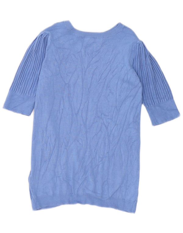 Marks & Spencer Damen-Pullover mit U-Boot-Ausschnitt, Gr. 8, Blau
