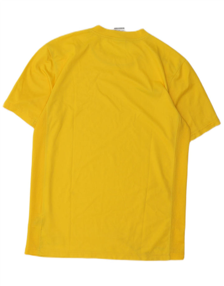 Nike Herren Dri Fit T-Shirt Top Mittelgelbes Polyester