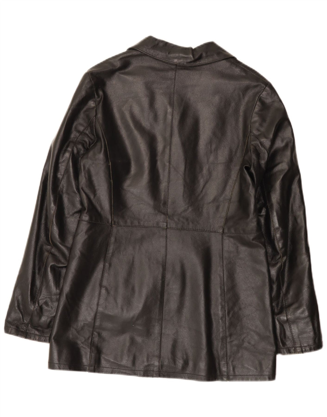 Vintage Damen Lederjacke IT 42 Mittelschwarzes Leder