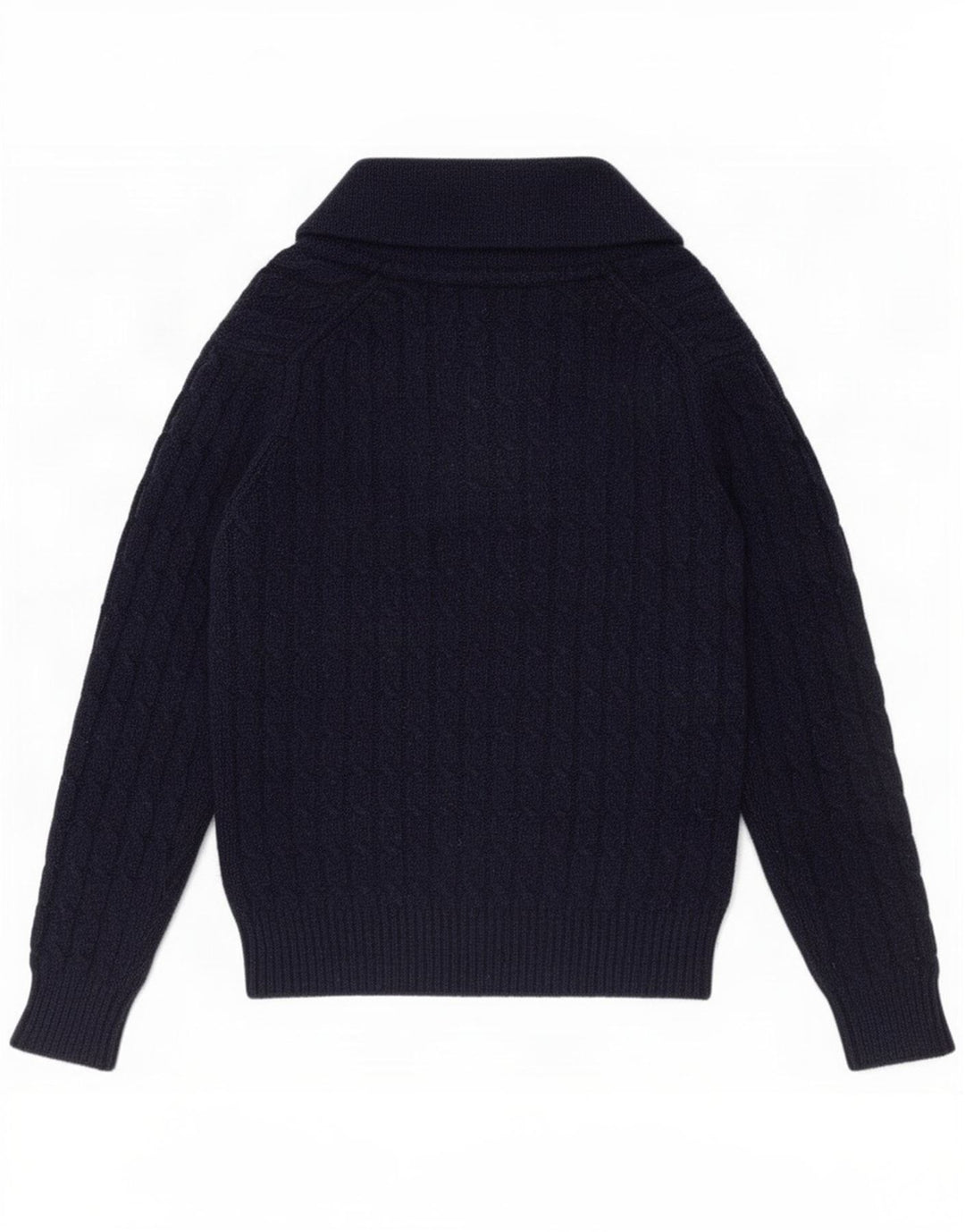 Lyle & Scott Herren-Pullover mit Schalkragen, mittelmarineblaue Wolle
