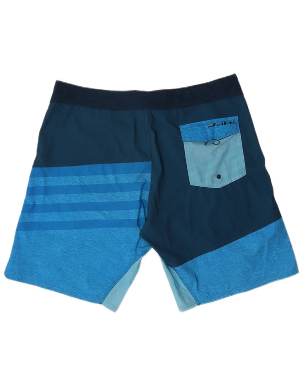 Billabong Herren-Badeshorts XL, blaues Colourblock-Polyester
