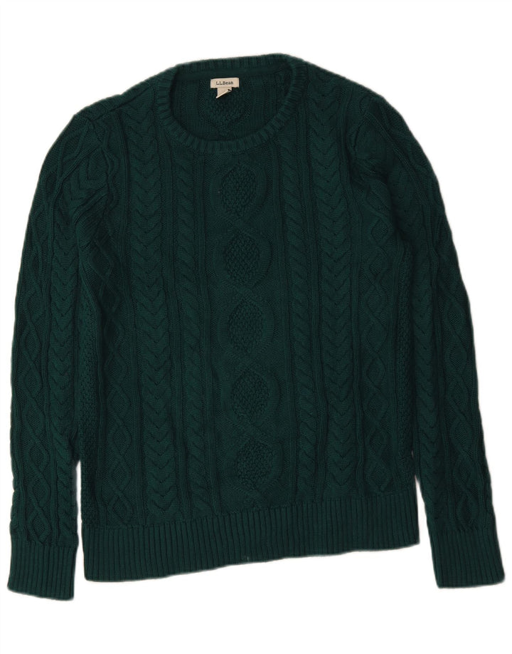 L.L.BEAN Herren-Pullover mit U-Boot-Ausschnitt, mittelgrüne Baumwolle