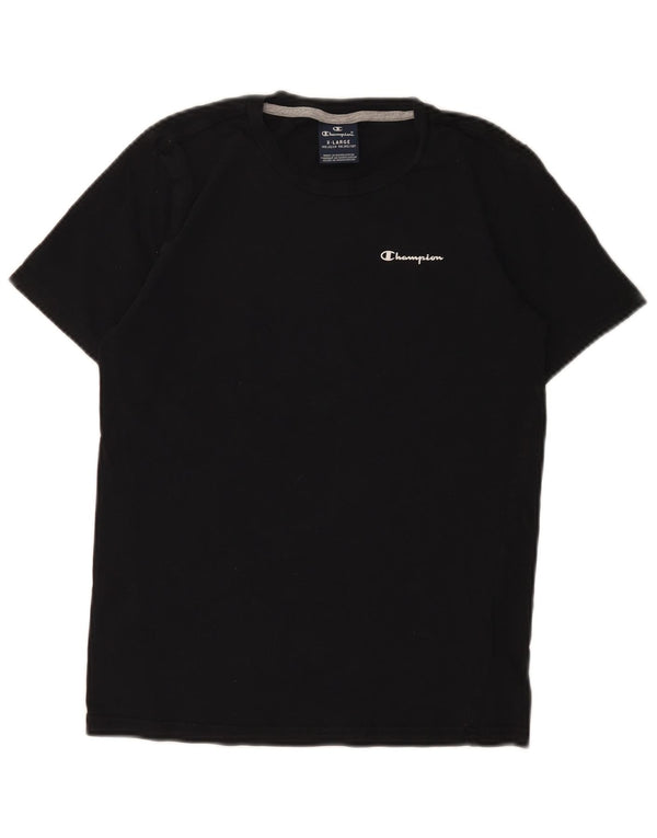 Champion T-Shirt für Jungen, 13–14 Jahre, XL, schwarze Baumwolle