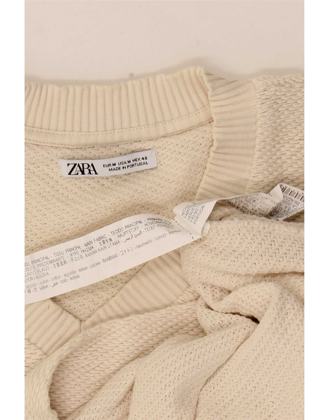 Zara Herren-Weste-Tanktop aus mittelweißer Baumwolle