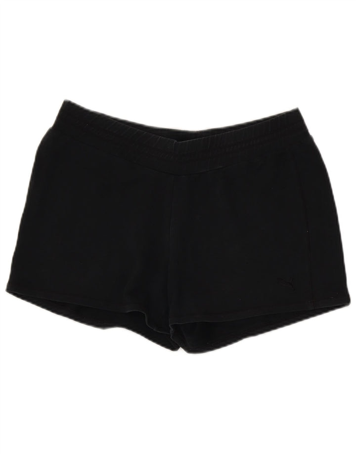 Puma Damen Sportshorts UK 14 Medium Schwarz Baumwolle