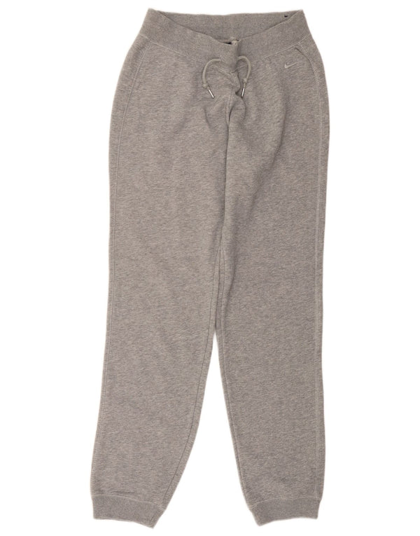 Nike Womens Tracksuit Trousers Joggers UK 8 Small Grey Flecked Cotton