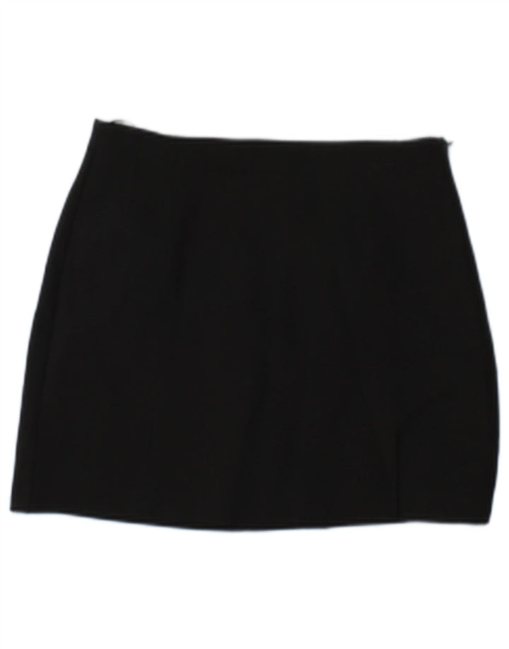 Zara Damen Minirock Small W26 Schwarz Polyester