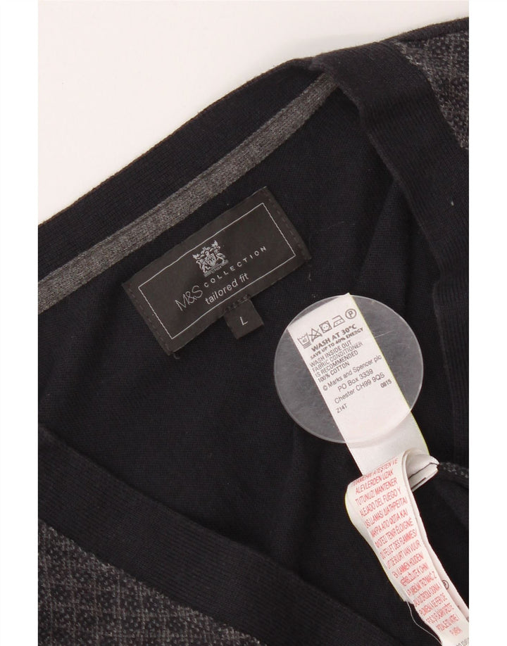 Marks & Spencer Herren-Cardigan mit maßgeschneiderter Passform, Größe L, Marineblau
