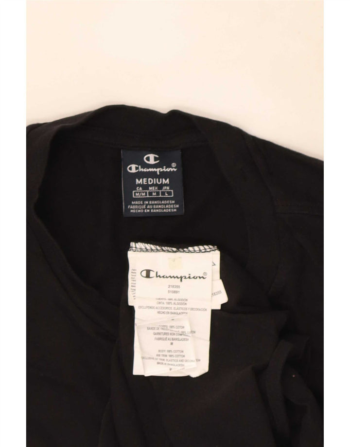 Champion Herren-T-Shirt mit Grafik, mittelschwarze Baumwolle