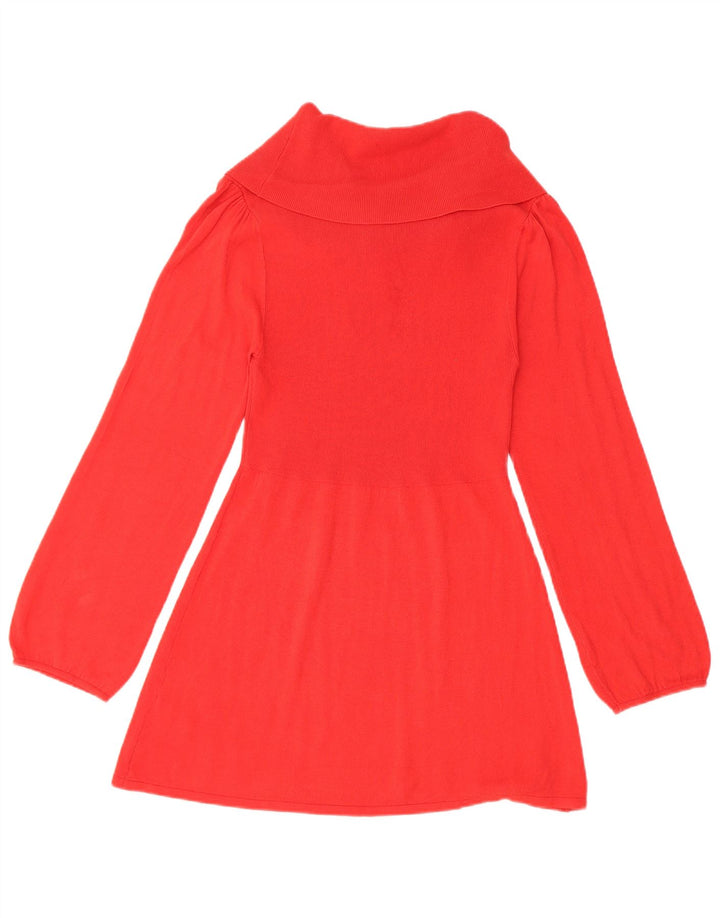 Marks & Spencer Damen Langarm-Tunika-Oberteil mit Rollkragen, Gr. 8, Größe S, Rot