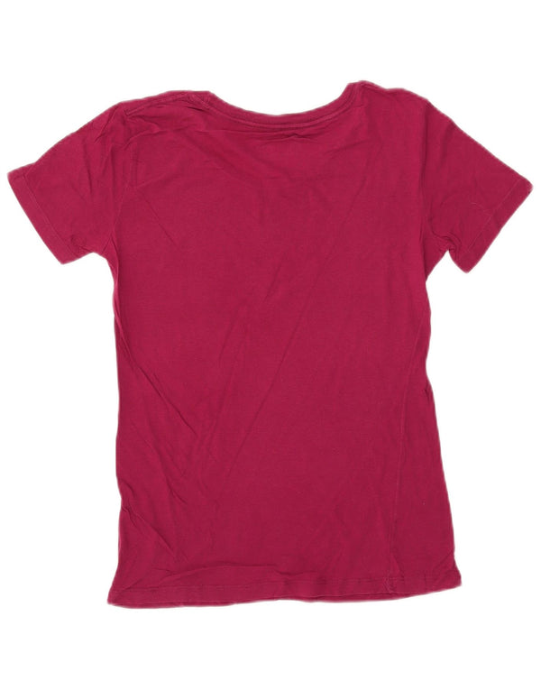 Diesel Womens Graphic T-Shirt Top UK 14 Large Pink Cotton