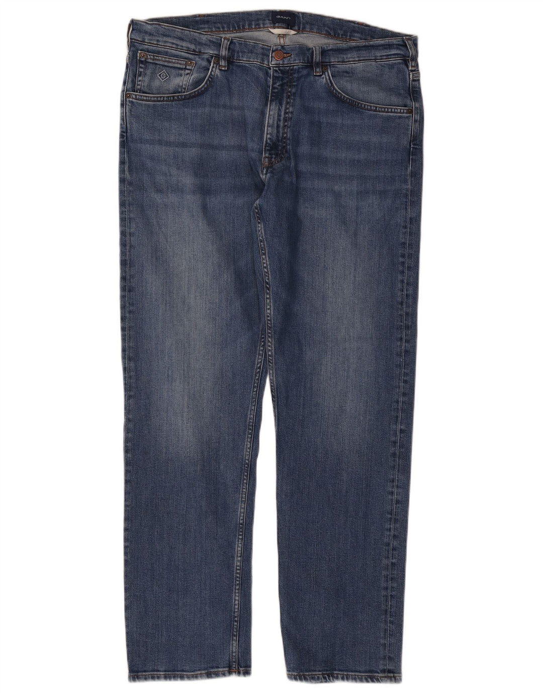 GANT Herren Straight Jeans W38 L32 Blaue Baumwolle