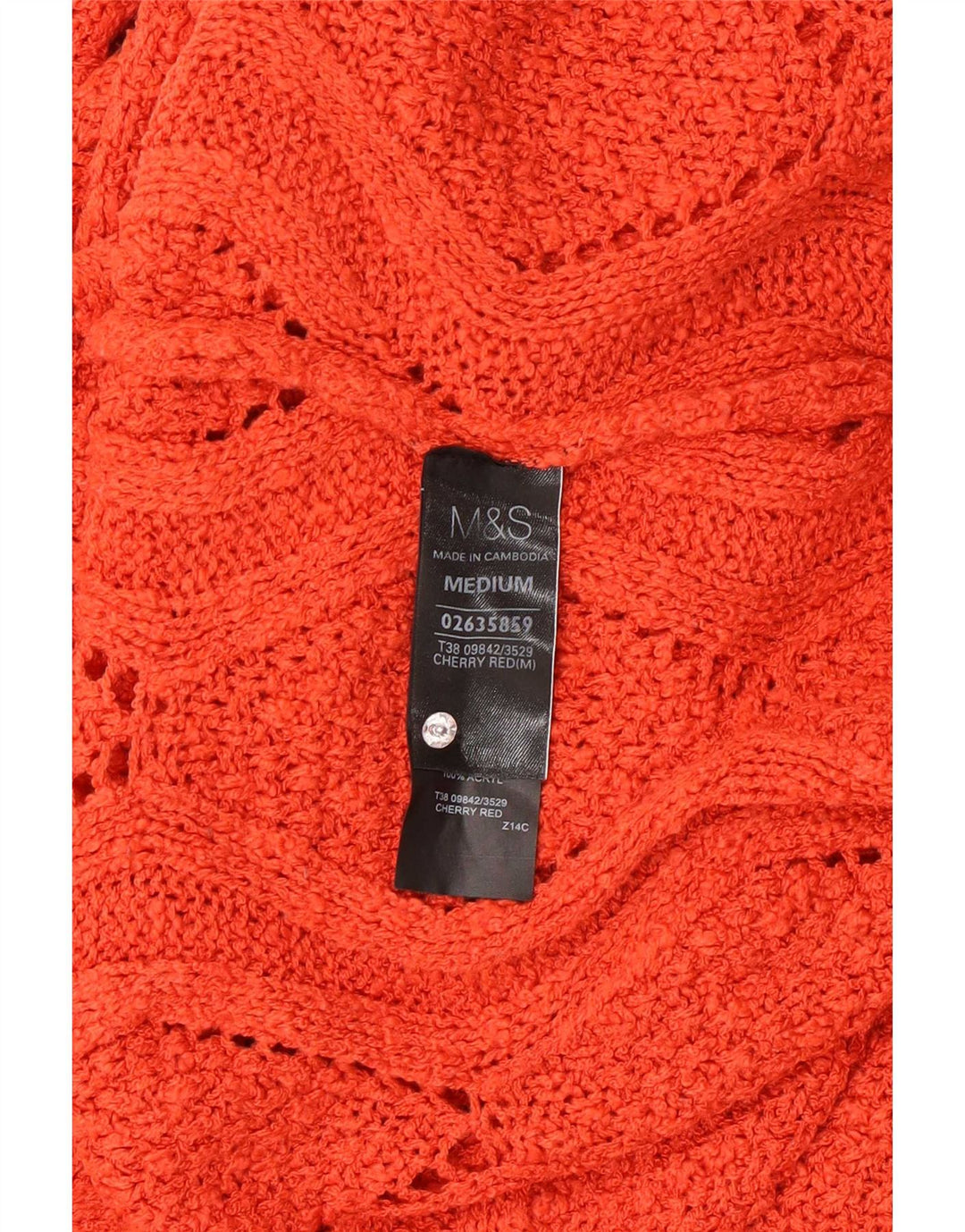 Marks & Spencer Damen-Pullover mit Rundhalsausschnitt, Gr. 14, mittelorange