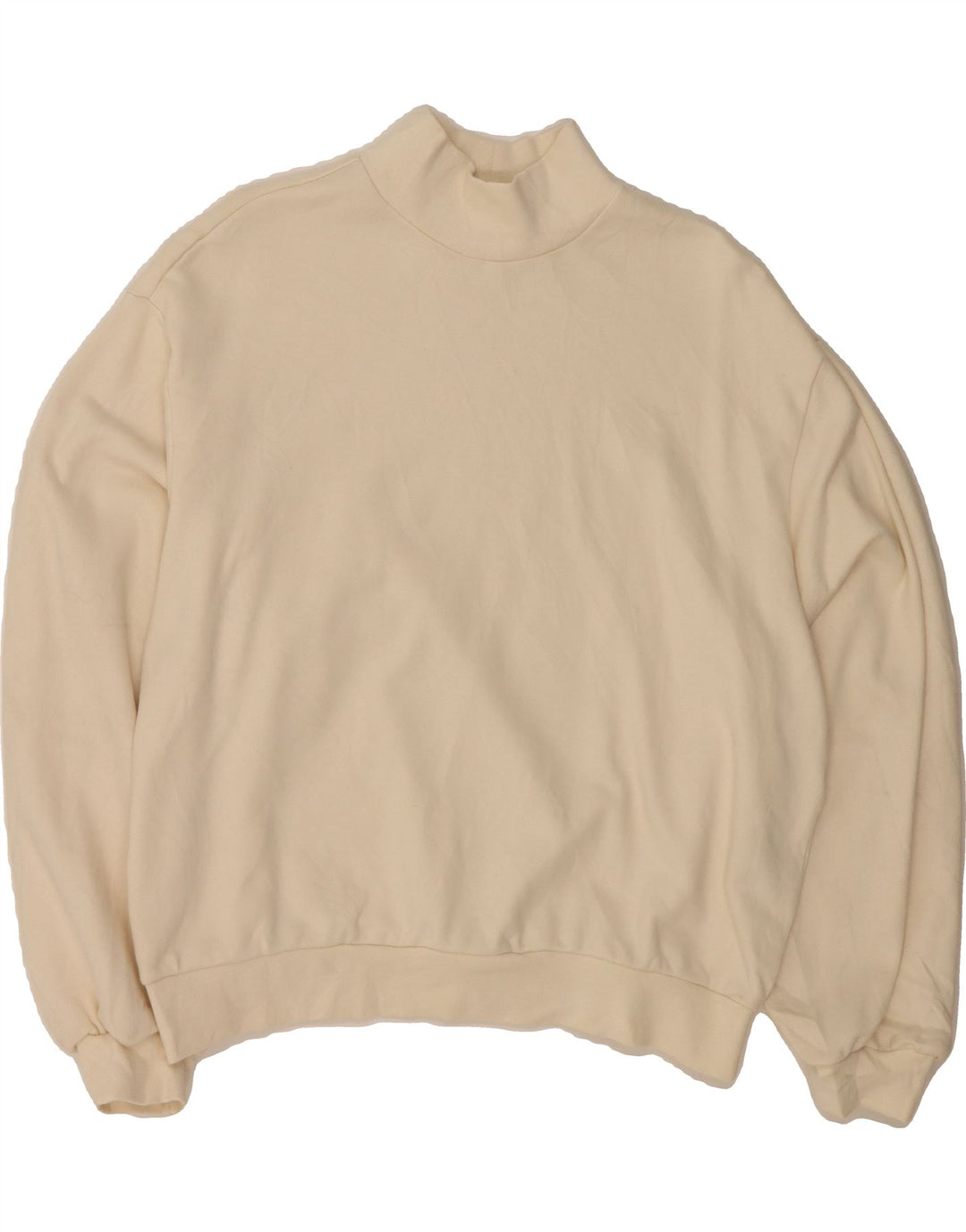 LEVI'S Womens Oversized Sweatshirt Jumper UK 6 XS Off White Cotton Vintage Levi's and Second-Hand Levi's from Messina Hembry 