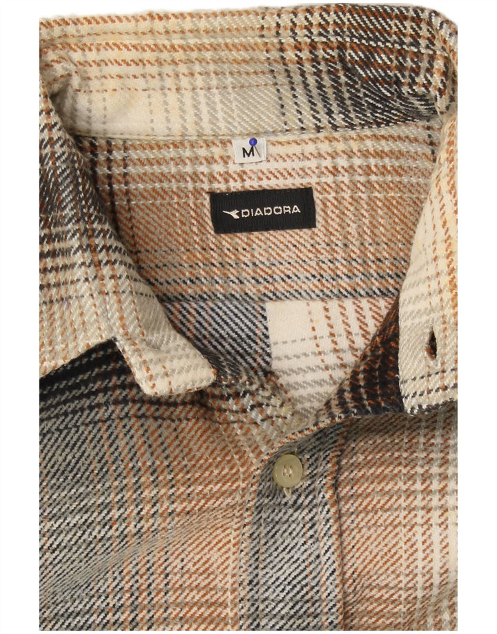 Diadora Flanellhemd für Herren, mittelbraun kariert