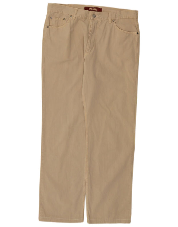 Carrera Herren gerade Freizeithose IT 52 XL W34 L30 Beige Baumwolle