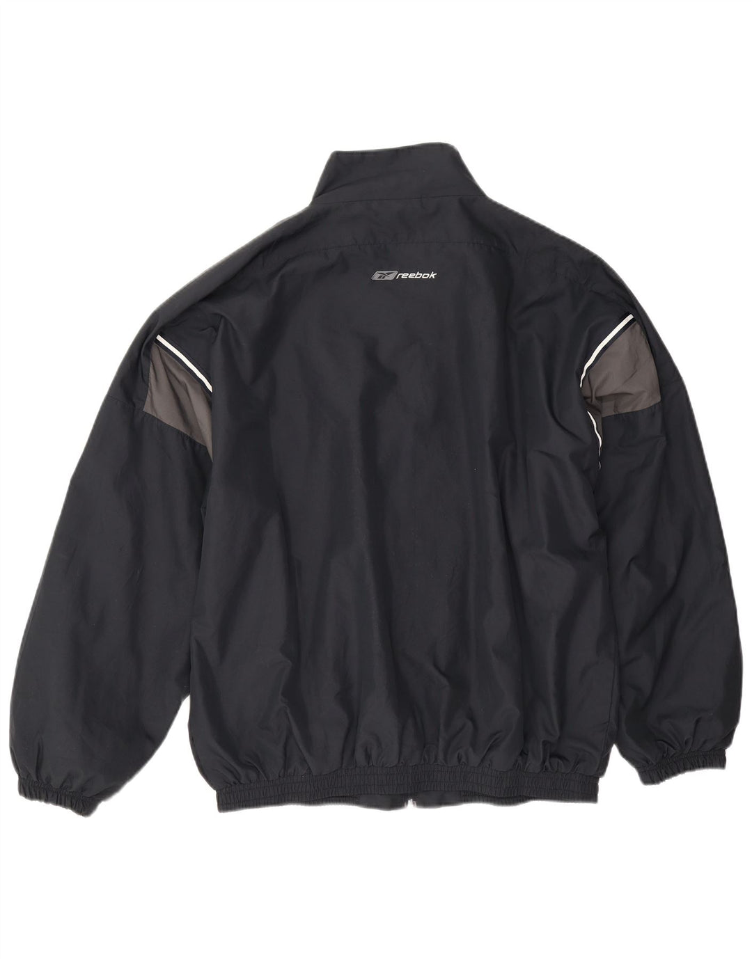 Reebok Herren-Trainingsanzugoberteil mit lockerer Passform, Mittelschwarz, Farbblock