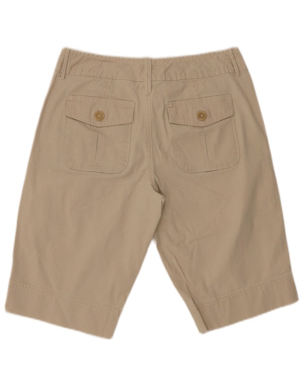 EDDIE BAUER Damen Vashon Fit Chino Shorts US 2 XS W28 Beige Baumwolle