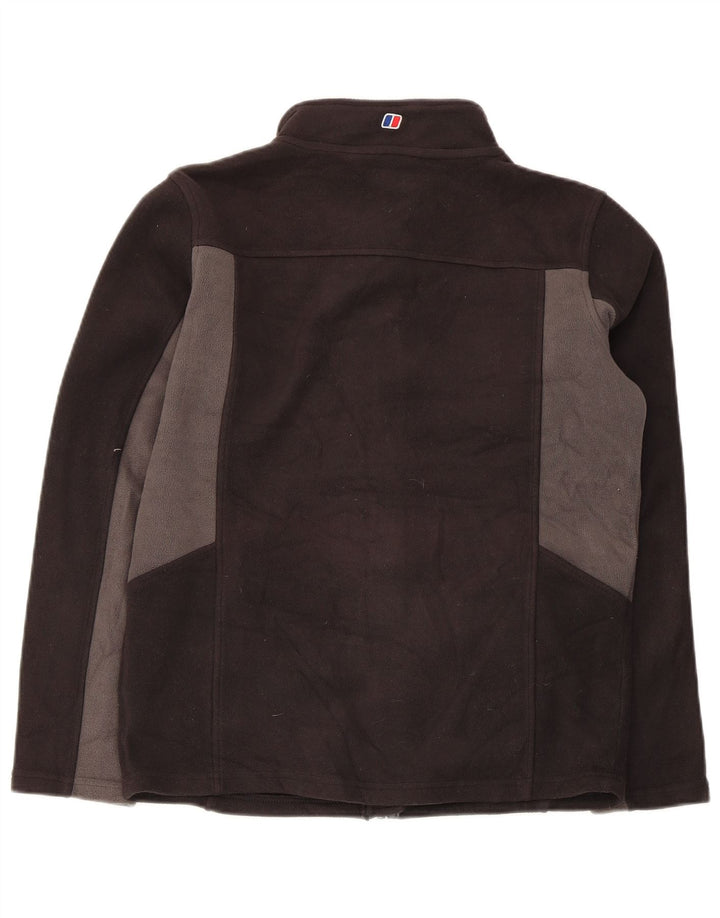 Berghaus Fleecejacke für Jungen, 12–13 Jahre, schwarzes Colourblock-Polyester