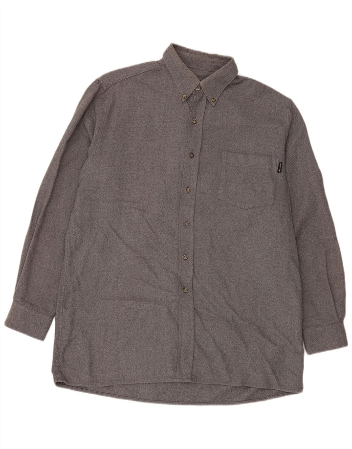 Diadora Herren-Flanellhemd, große graue Baumwolle