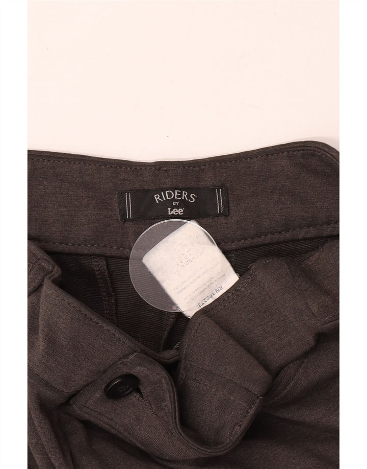 Lee Damen Riders Straight Freizeithose W34 L31 Graues Polyester