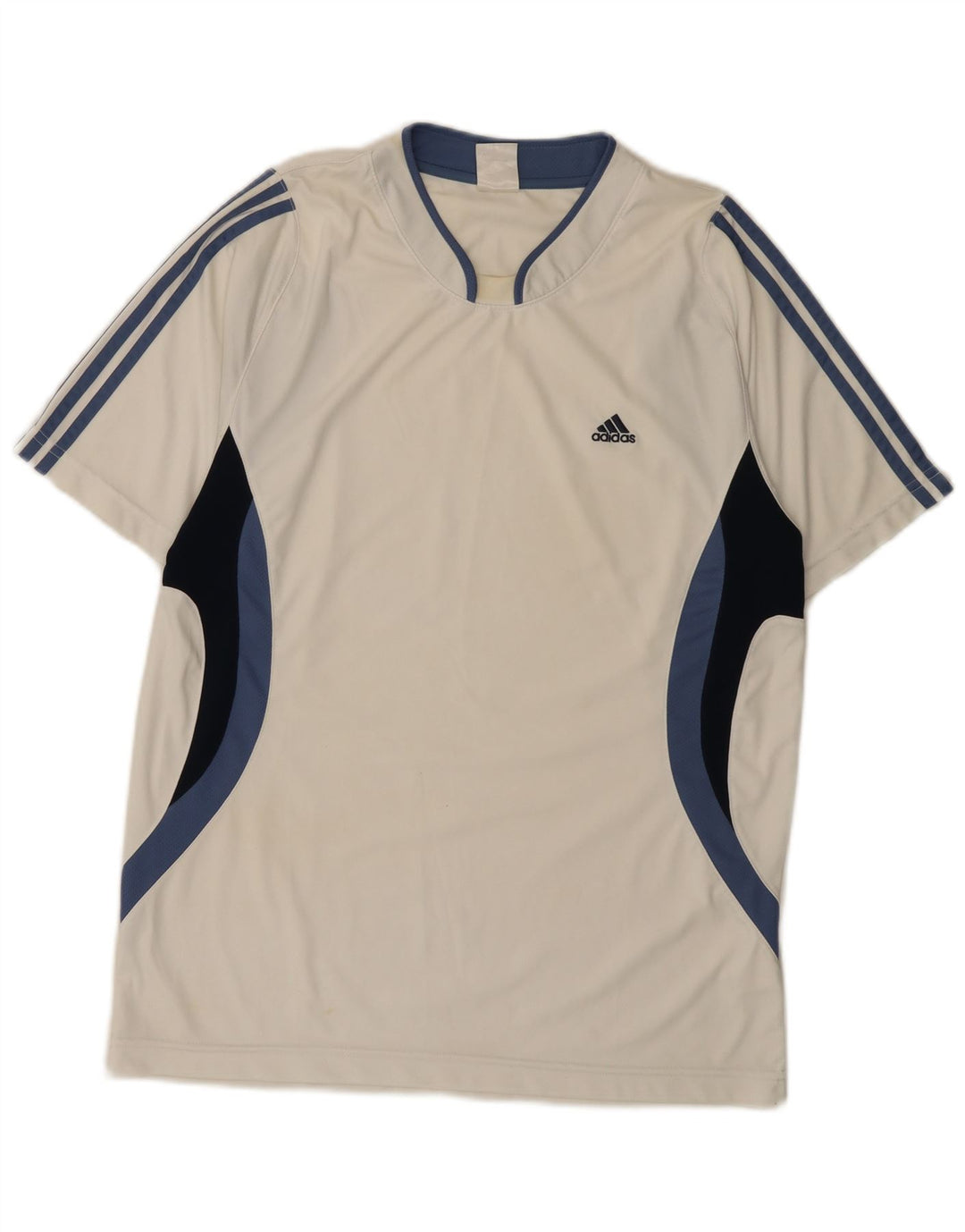 Adidas Herren T-Shirt Top XL Weiß Colourblock Polyester