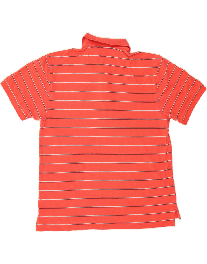 IZOD Mens Polo Shirt Large Red Striped Cotton Vintage Izod and Second-Hand Izod from Messina Hembry 