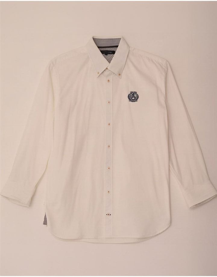 Tommy Hilfiger Herrenhemd, groß, weiße Baumwolle
