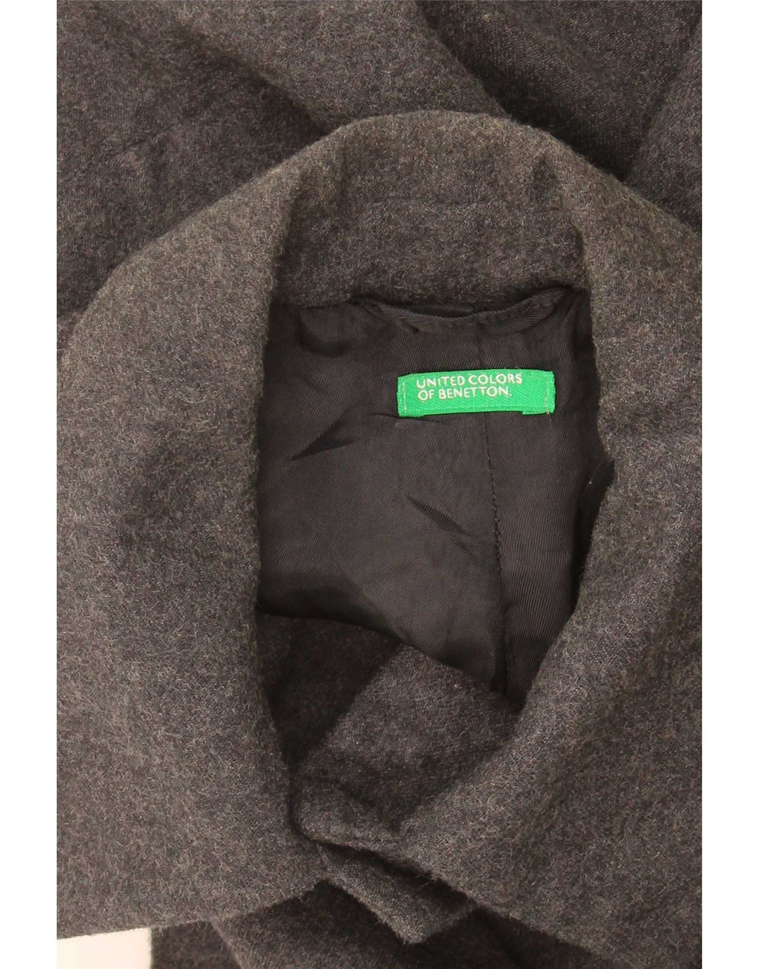 Benetton Damen-Blazer mit 5 Knöpfen, IT 44, mittelgraue Schurwolle